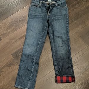 Flannel lined jeans